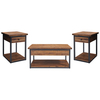 Alaterre Furniture Claremont Rustic Wood Set with Coffee Table and Two End Tables ANCM0111174